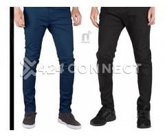 2-Piece Khaki Trousers - Black/Dark Blue