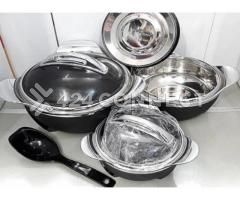 Jiger Rocket Plastic Insulated Casserole Set, Set of 3