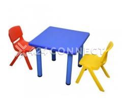 Kids Children Square Activity Table With 2 Chairs