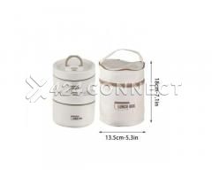 2Pcs Insulated Food Bowls in a Bag Lunch Box- Brown