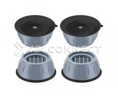 4Pcs Refrigerator Base Stand Washing Base Machine Stand - Grey/Black