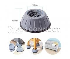 4Pcs Refrigerator Base Stand Washing Base Machine Stand - Grey/Black - Image 3/3
