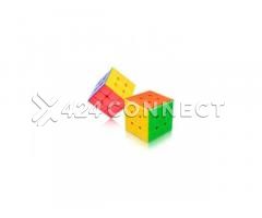 2 Pieces Plastic Puzzle Cubes - Multicolor