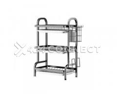3Tier Dish Drainer Plates Rack - Black