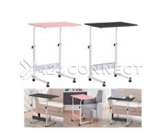 Height Adjustable Side Table with Wheels - Multicolor