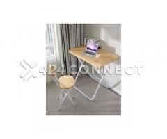 Foldable Study Table & Chair Set - Brown