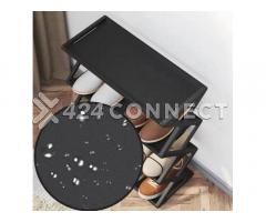 4Tier Plastic Shoe Rack - Black - Image 3/5