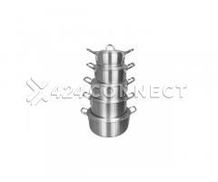 5 Pieces Aluminum Cooking Set - Silver