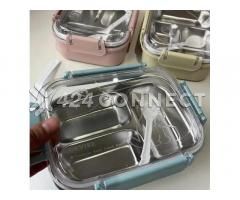 Food Warmer Lunch Box with Cutlery - Multicolor