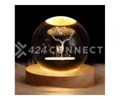 6cm Small Crystal Light Bulb - Transparent - Image 5/5