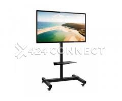 Lockable Mobile Cart TV Stand - Black