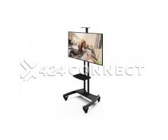 Lockable Mobile Cart TV Stand - Black - Image 3/3