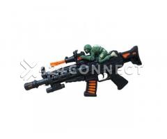 Plastic Kids Toy Gun Machine Gun - Black
