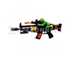Plastic Kids Toy Gun Machine Gun - Black