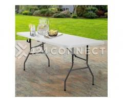 6 seater Plastic Folding Table - White