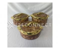 3Set Insulated Food Warmer - Brown