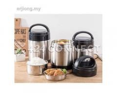 Food Flask Food Warmer - Silver/Black