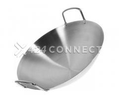 Deep Frying Pan With 2 Handles - Silver - Image 4/4