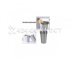 6 Pieces Stainless Steel Drinking Cups - Silver - Image 4/4