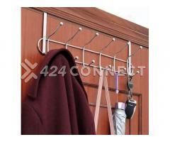 Multipurpose Wall Clothes and Bags Hanger - Silver