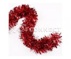 12 Pieces Merry Christmas Tinsels - Red
