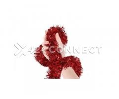 12 Pieces Merry Christmas Tinsels - Red - Image 4/5