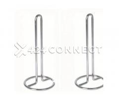 2Pcs Tissue Stand Toilet Paper Stand Kitchen Paper Stand - Silver