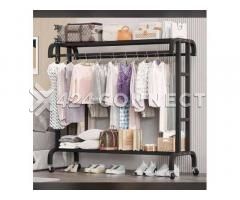 Multipurpose Clothes Hanger With ShoeRack - Black