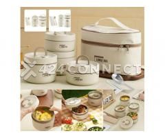 4Pcs Insulated Food Bowls in a Bag Lunch Box- Brown - Image 5/7