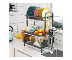 Multipurpose 3-Tier Over-Sink Dish Drying Rack - Black