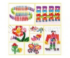 Wooden Tumbling Tower Game Jenga - Multicolor - Image 5/7