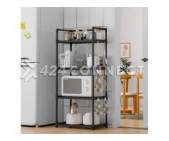 4 Tier Kitchen And Bathroom Stand- Black