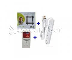 Extension Socket TV Guard and TV Wall Bracket 42" - Black