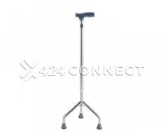 Height Adjustable 3 Legs Walking Stick - Silver