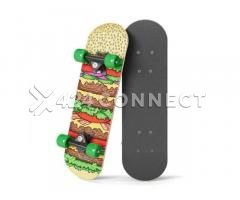 Kids Wooden Skateboard - Multicolor