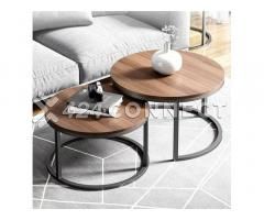 2 Pieces Centre Table - Black/Brown