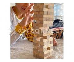 Wooden Tumbling Tower Game Jenga - Brown