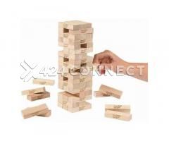 Wooden Tumbling Tower Game Jenga - Brown - Image 4/5