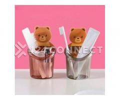 2 Pieces Toothpaste Toothbrush Holder - Multi