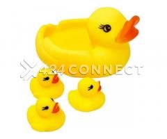 Kids Duck Bath Toys Set 4 Pieces - Yellow - Image 3/4