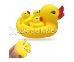 Kids Duck Bath Toys Set 4 Pieces - Yellow - Image 4/4