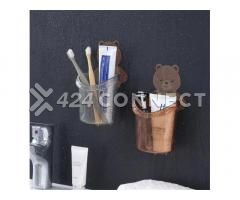 2 Pieces Toothpaste Toothbrush Holder - Multi