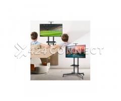 Movable Lockable Multipurpose Tv Stand - Black