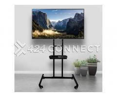Movable Lockable Multipurpose Tv Stand - Black - Image 3/3