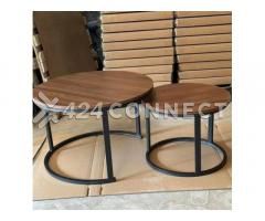 2set Nesting Tables Coffee Tables- White/Gold - Image 4/4