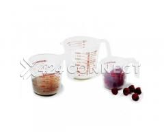 3 Pieces Plastic Measuring Cups - Transparent - Image 4/6