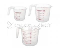 3 Pieces Plastic Measuring Cups - Transparent - Image 5/6