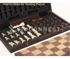Magnetic Wooden Chess Set for Adults Kids 15'' Chess Board - Image 4/5