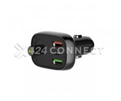 Ldnio C704q Car Charger With Fm Transmitter, 3 Usb Ports, Pd