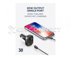 Ldnio C704q Car Charger With Fm Transmitter, 3 Usb Ports, Pd - Image 5/6